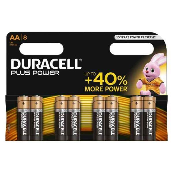 DURACELL Duracell Plus Power batterie stilo (AA) 40% in più di energia blister da 8 pezzi